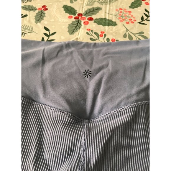 Athleta Elation Crossover Rib 7" Shorts Womens Purple Athletic High Rise medium - Picture 6 of 10